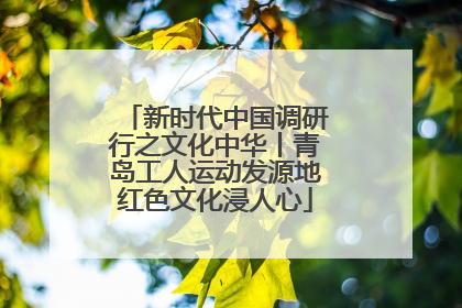 新时代中国调研行之文化中华丨青岛工人运动发源地红色文化浸人心