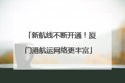新航线不断开通！厦门港航运网络更丰富