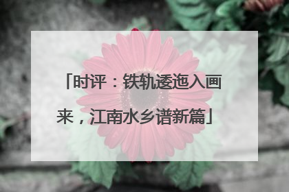 时评：铁轨逶迤入画来，江南水乡谱新篇