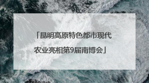 昆明高原特色都市现代农业亮相第9届南博会