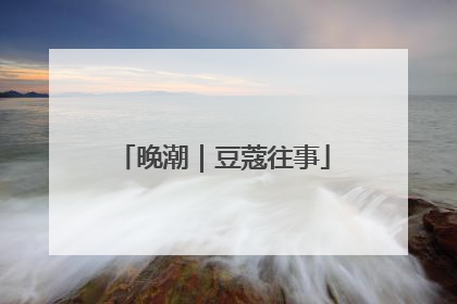 晚潮｜豆蔻往事