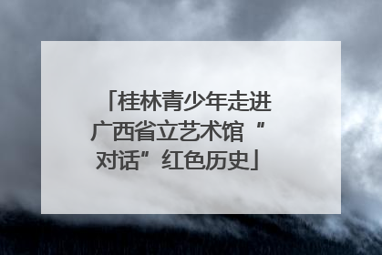 桂林青少年走进广西省立艺术馆“对话”红色历史