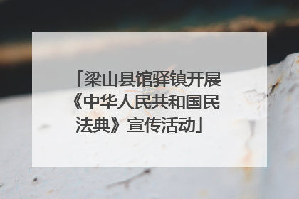 梁山县馆驿镇开展《中华人民共和国民法典》宣传活动