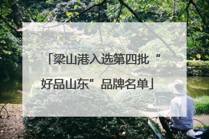梁山港入选第四批“好品山东”品牌名单