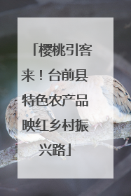 樱桃引客来!台前县特色农产品映红乡村振兴路