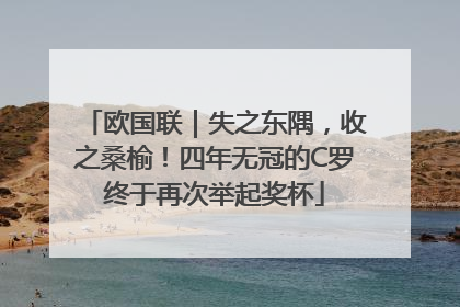 欧国联｜失之东隅，收之桑榆！四年无冠的C罗终于再次举起奖杯
