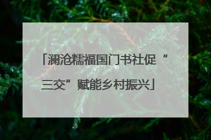 澜沧糯福国门书社促“三交”赋能乡村振兴