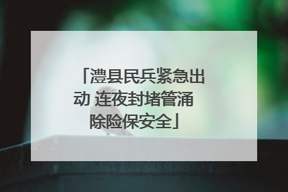 澧县民兵紧急出动 连夜封堵管涌除险保安全