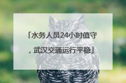 水务人员24小时值守，武汉交通运行平稳