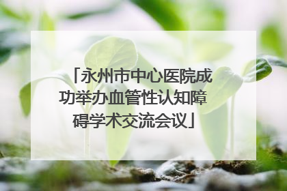 永州市中心医院成功举办血管性认知障碍学术交流会议