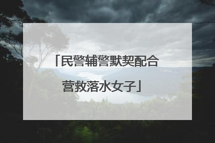 民警辅警默契配合 营救落水女子