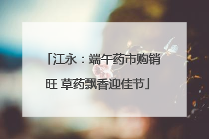 江永：端午药市购销旺 草药飘香迎佳节