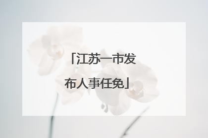 江苏一市发布人事任免