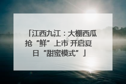 江西九江：大棚西瓜抢“鲜”上市 开启夏日“甜蜜模式”