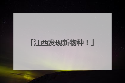 江西发现新物种！