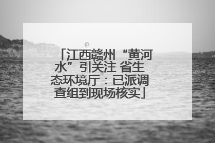 江西赣州“黄河水”引关注 省生态环境厅：已派调查组到现场核实