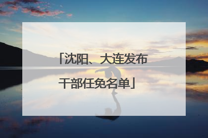 沈阳、大连发布干部任免名单