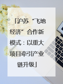 沪苏“飞地经济”合作新模式：以重大项目牵引产业链升级