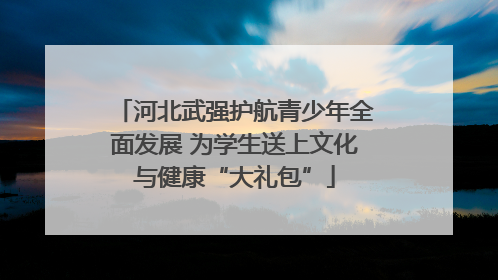 河北武强护航青少年全面发展 为学生送上文化与健康“大礼包”