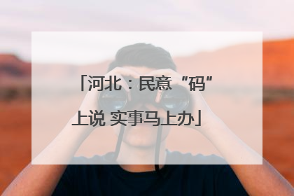 河北：民意“码”上说 实事马上办