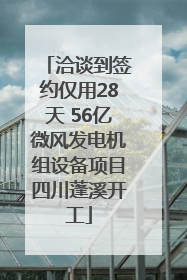 洽谈到签约仅用28天 56亿微风发电机组设备项目四川蓬溪开工