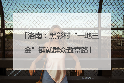 洛南：黑彰村“一地三金”铺就群众致富路