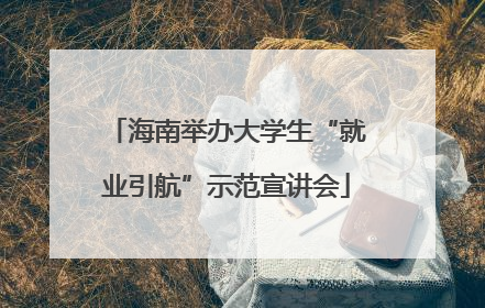 海南举办大学生“就业引航”示范宣讲会