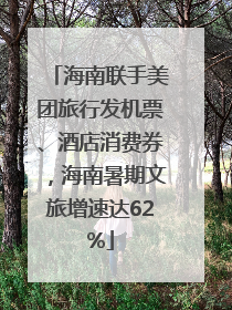 海南联手美团旅行发机票、酒店消费券，海南暑期文旅增速达62%