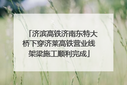济滨高铁济南东特大桥下穿济莱高铁营业线架梁施工顺利完成