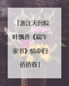 浙江天台粽叶飘香《端午家书》情牵归侨侨眷