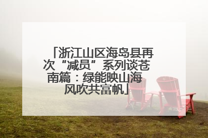 浙江山区海岛县再次“减员”系列谈苍南篇：绿能映山海 风吹共富帆