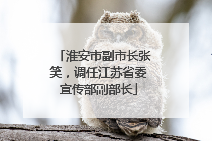 淮安市副市长张笑，调任江苏省委宣传部副部长