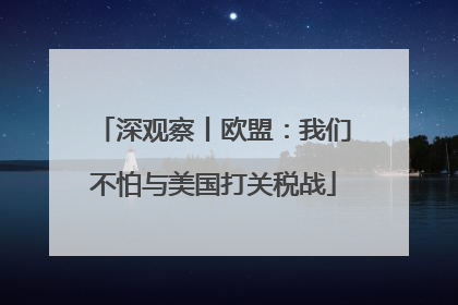 深观察丨欧盟：我们不怕与美国打关税战