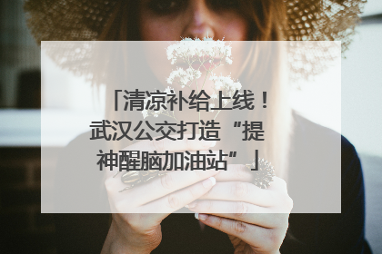 清凉补给上线！武汉公交打造“提神醒脑加油站”