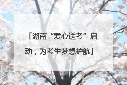 湖南“爱心送考”启动，为考生梦想护航