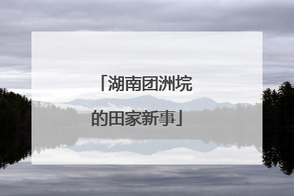 湖南团洲垸的田家新事
