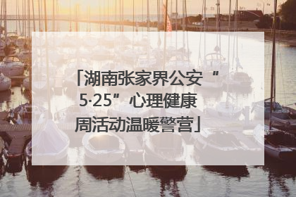 湖南张家界公安“5·25”心理健康周活动温暖警营