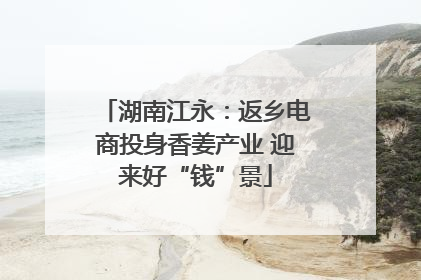 湖南江永：返乡电商投身香姜产业 迎来好“钱”景