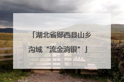 湖北省郧西县山乡沟域“流金淌银”