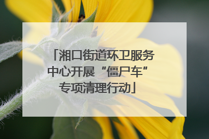 湘口街道环卫服务中心开展“僵尸车”专项清理行动