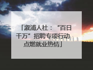 溆浦人社：“百日千万”招聘专项行动点燃就业热情