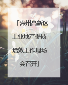 漳州高新区工业地产提质增效工作现场会召开