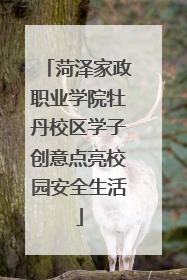菏泽家政职业学院牡丹校区学子创意点亮校园安全生活