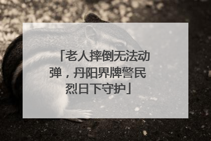 老人摔倒无法动弹，丹阳界牌警民烈日下守护