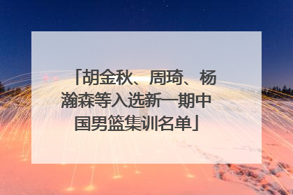 胡金秋、周琦、杨瀚森等入选新一期中国男篮集训名单