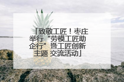 致敬工匠！枣庄举行“劳模工匠助企行”暨工匠创新主题 交流活动