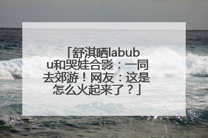 舒淇晒labubu和哭娃合影：一同去郊游！网友：这是怎么火起来了？