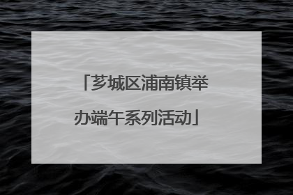 芗城区浦南镇举办端午系列活动