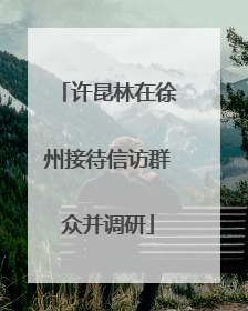 许昆林在徐州接待信访群众并调研