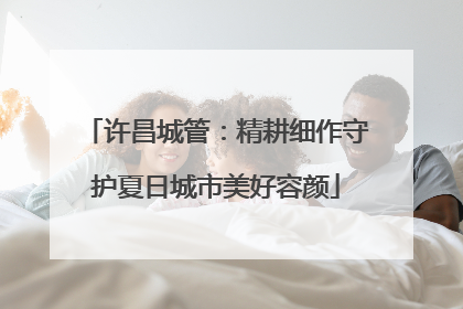 许昌城管：精耕细作守护夏日城市美好容颜